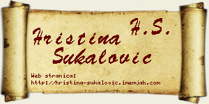Hristina Šukalović vizit kartica